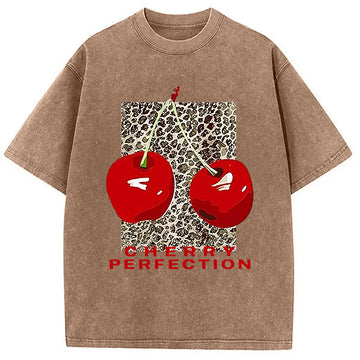 Personality fashion Cherry Perfection Washed T-Shirt