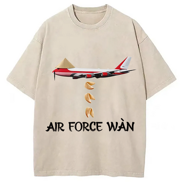 Personality fashion Air Force Wan Washed T-Shirt