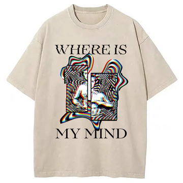 Personality fashion Psychedelic Rave Fashion Washed T-Shirt