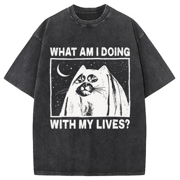 Personality fashion A Blursed World Washed T-Shirt