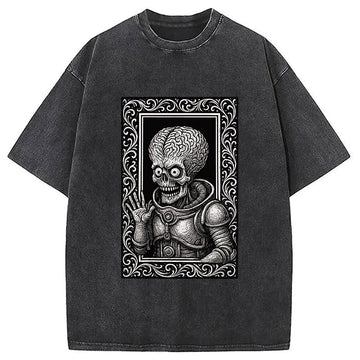Personality fashion Mars Attacks Washed T-Shirt