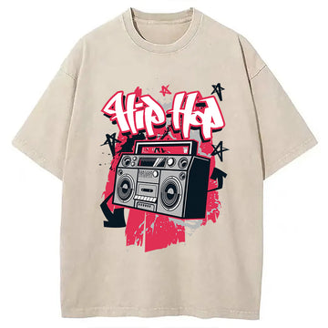 Personality fashion Hip Hop Style Washed T-Shirt