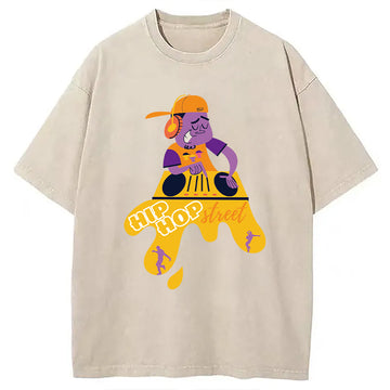 Personality fashion Hiphop Lover Street Washed T-Shirt