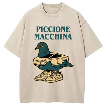 Personality fashion Piccione Macchina Washed T-Shirt