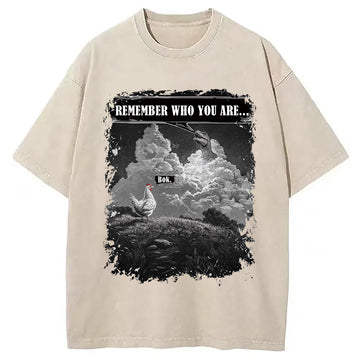 Personality fashion Remember Who You Are Washed T-Shirt