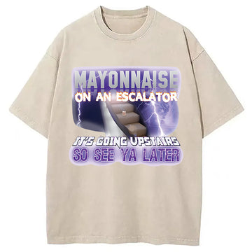 Personality fashion See You Later Washed T-Shirt