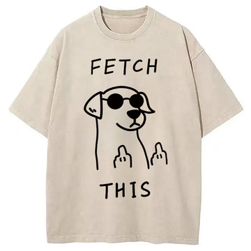 Personality fashion Rebellious Dog Washed T-Shirt