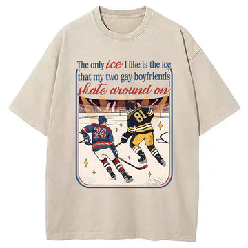 Personality fashion The Only Ice I Like Washed T-Shirt