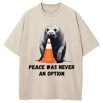 Personality fashion Neil the Seal Funny Washed T-Shirt