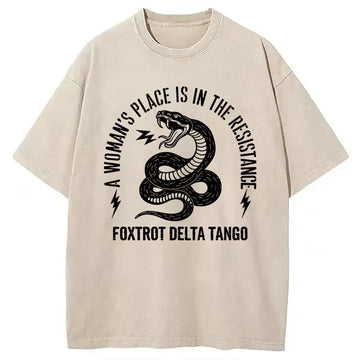 Personality fashion A Woman's Place Is In The Resistance Washed T-Shirt