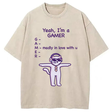 Personality fashion Madly In Love With You Washed T-Shirt