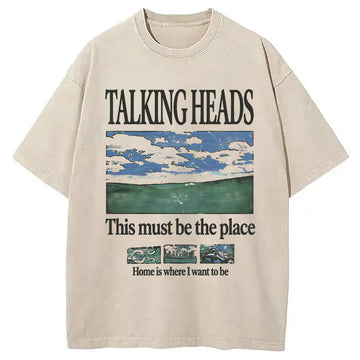 Personality fashion Talking Heads This Must Be the Place Lyric Washed T-Shirt
