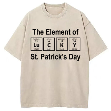 Personality fashion The Element Of Saint Patricks Day Washed T-Shirt