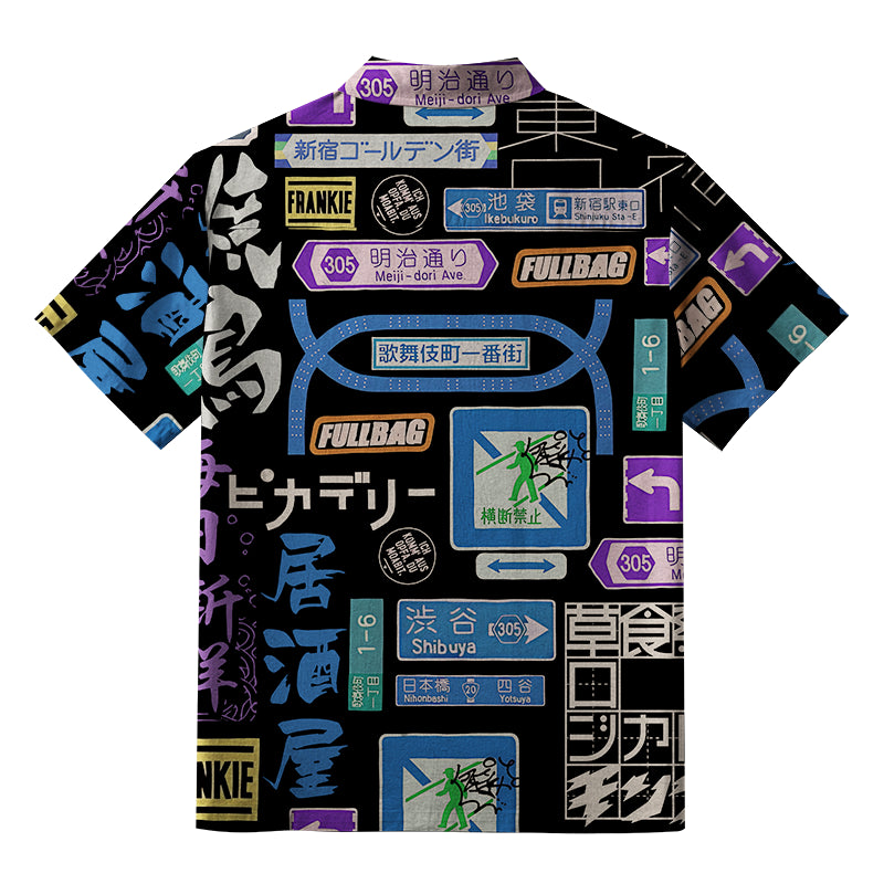 Urban Japanese Signage Aloha Hawaiian Shirt