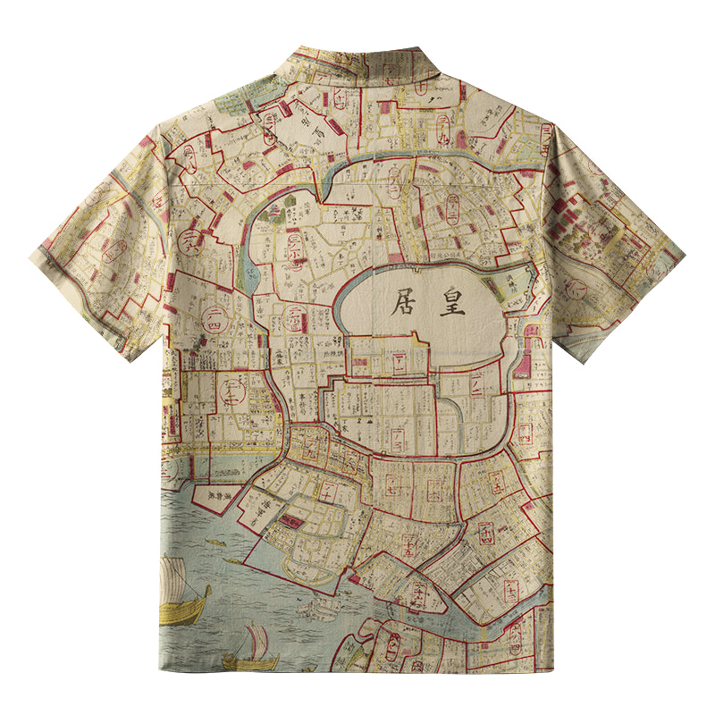 Vintage Historical Map Aloha Hawaiian Shirt
