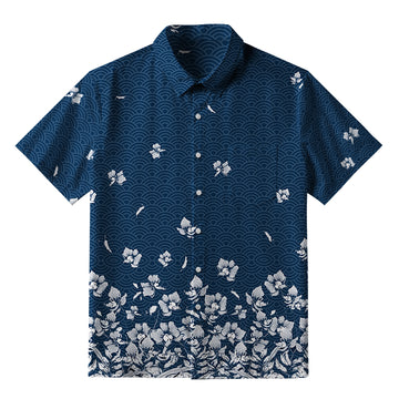 Personality fashion  Falling Petals Button-up Shirt