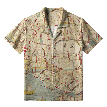 Personality fashion  Vintage Historical Map Aloha Hawaiian Shirt