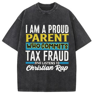 Personality fashion I Am A Proud Single Dad Washed T-Shirt