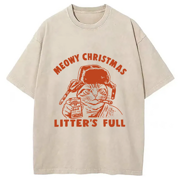 Personality fashion Litters Full Washed T-Shirt