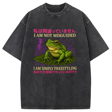 Personality fashion I Am Simply Freestyling Washed T-Shirt