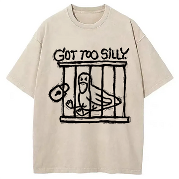 Personality fashion Lock Up A Stupid Goose Washed T-Shirt