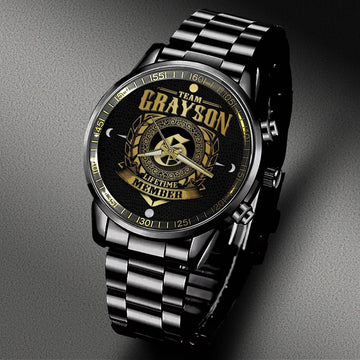 TATRO W8 - LIFETIME MEMBER - Black Fashion Watch Custom Your Name, Best Family Gifts