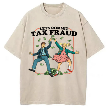Personality fashion Let's Commit Washed T-Shirt