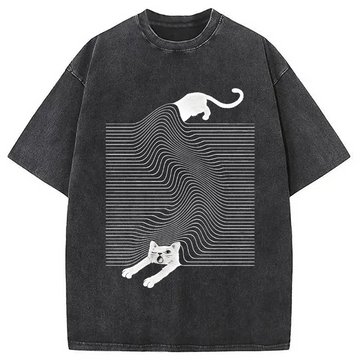 Personality fashion Stretch Washed T-Shirt