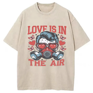 Personality fashion Love Is In The Air Washed T-Shirt