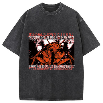 Personality fashion he Wheel Of Fate Cockroach Washed T-Shirt