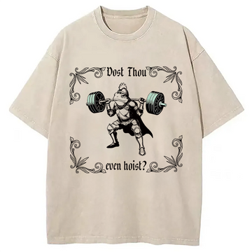 Personality fashion Funny Frog GYM Meme Washed T-Shirt