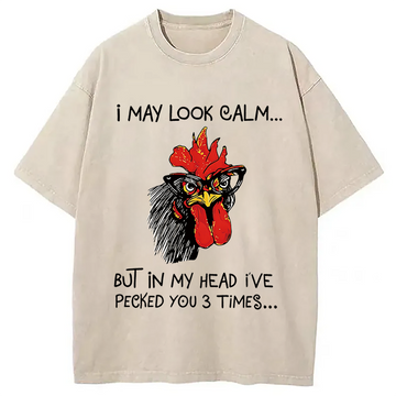 Personality fashion Inner Rebellion Washed T-Shirt