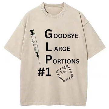 Personality fashion GLP-1 Weight Loss Medication Washed T-Shirt