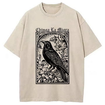 Personality fashion Chinga La Migra Washed T-Shirt
