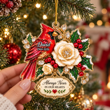 Always Near Your Heart Personalized Acrylic Ornament Memorial Gift For Loss Of Loved One