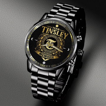 TINSLEY W8 - LIFETIME MEMBER - Black Fashion Watch Custom Your Name, Best Family Gifts