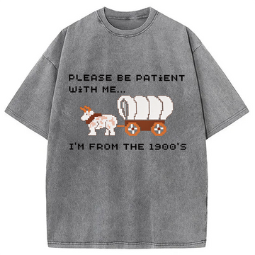 Personality fashion I'm From The 1900's Meme Washed T-Shirt