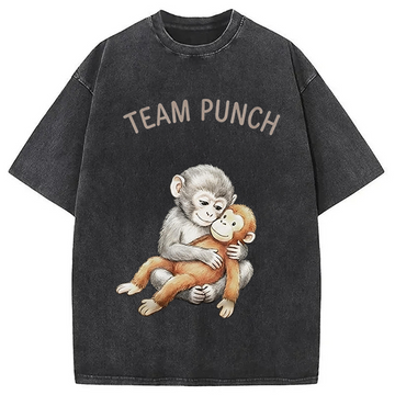 Personality fashion Baby Monkey Washed T-Shirt