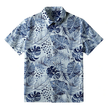 Personality fashion  Muted Jungle Leaf Button-up Shirt