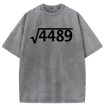 Personality fashion Square Root 4489 Washed T-Shirt