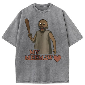Personality fashion My Meemaw Meme Washed T-Shirt