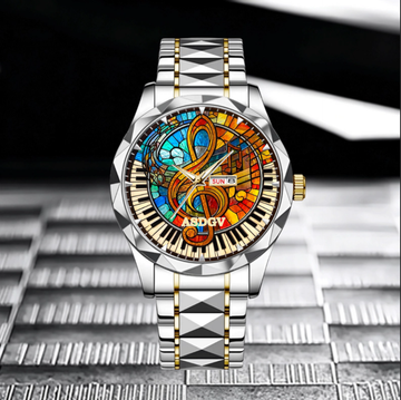 Celebrate Your Love For Music Customized Watch - Personalized Name - Gift For Musicians And Music Teachers