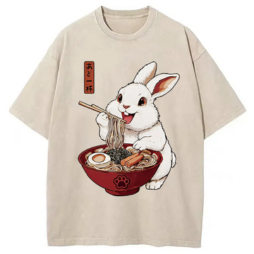 Personality fashion One More Bowl Washed T-Shirt