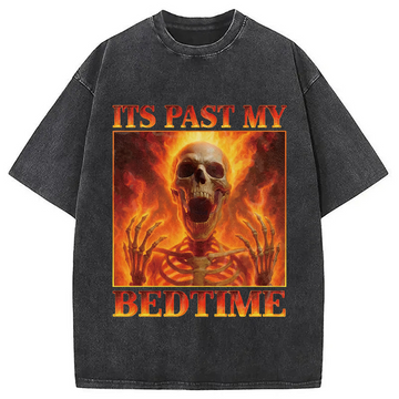 Personality fashion Its Past My Bedtime Washed T-Shirt