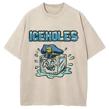 Personality fashion ICEHOLES Washed T-Shirt