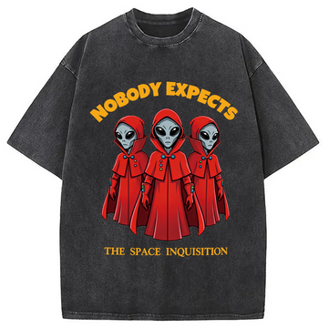 Personality fashion Alien Space Inquisition Washed T-Shirt