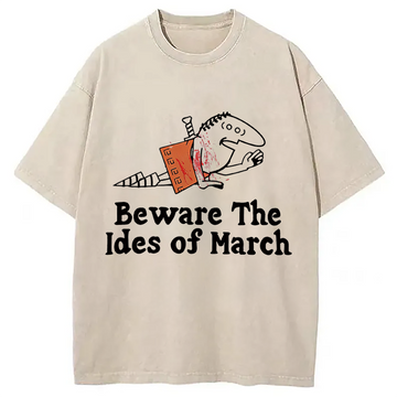 Personality fashion Beware The Ides Of March Washed T-Shirt
