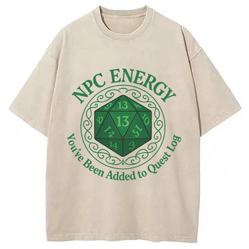 Personality fashion NPC Energy Washed T-Shirt