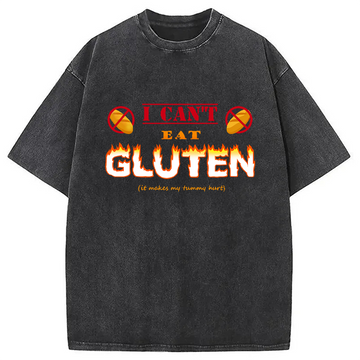 Personality fashion I Can't Eat Gluten Meme Washed T-Shirt