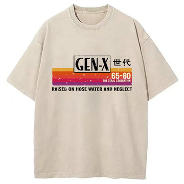 Personality fashion X Era Retro Washed T-Shirt